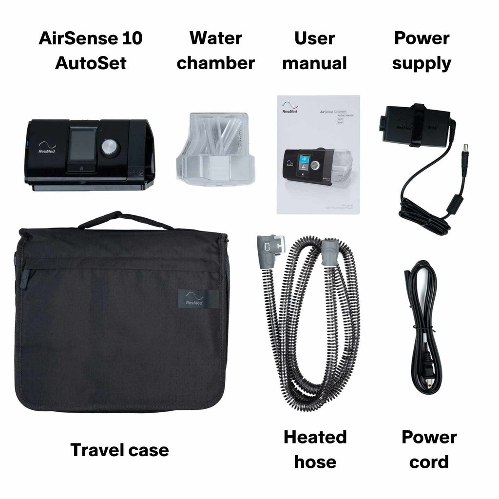 Resmed Airsense 10 Autoset CPAP machine - whats included in box | sleeping.com