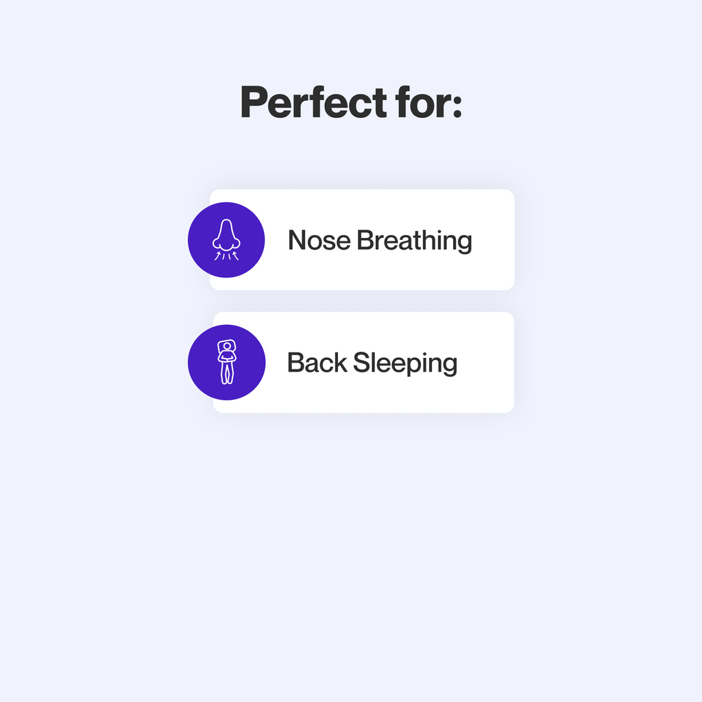 This mask is perfect for nose breathers who sleep on their back.