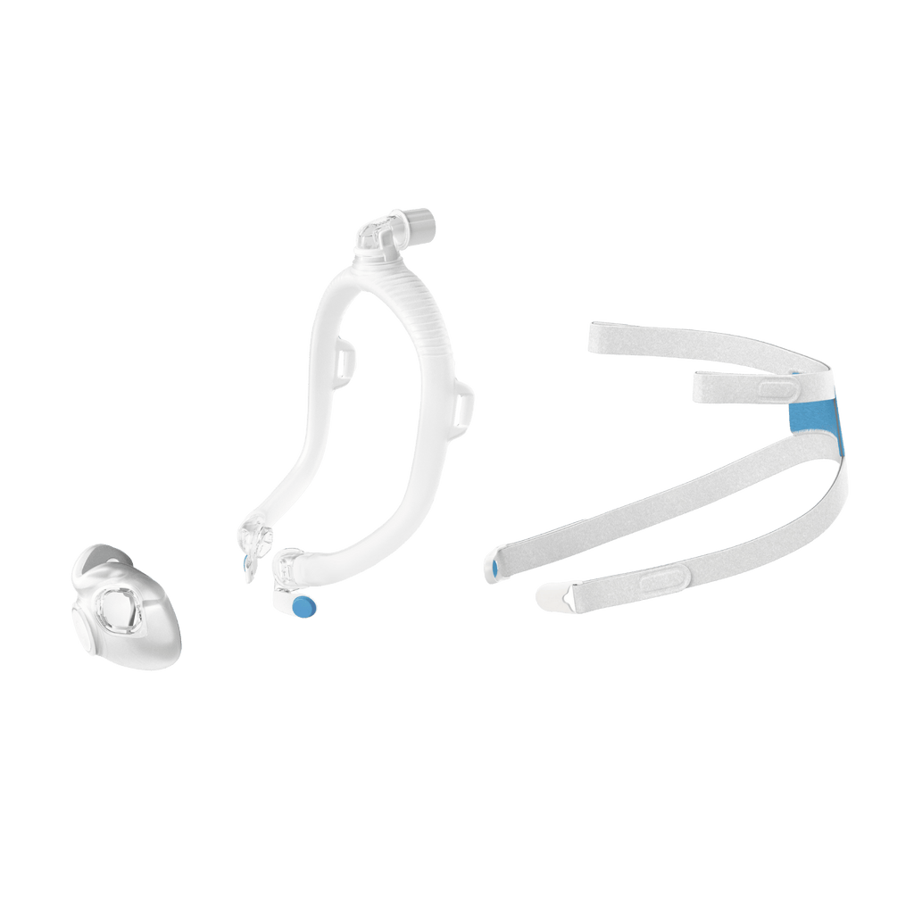 exploded side view of the airtouch f30i full face cpap mask