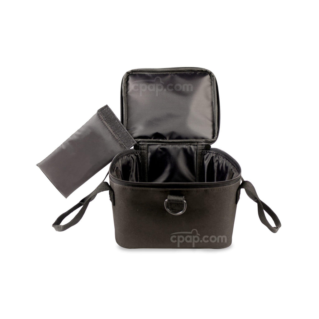 Front View of the Travel Bag for Small CPAP Machines with Removable Dividier