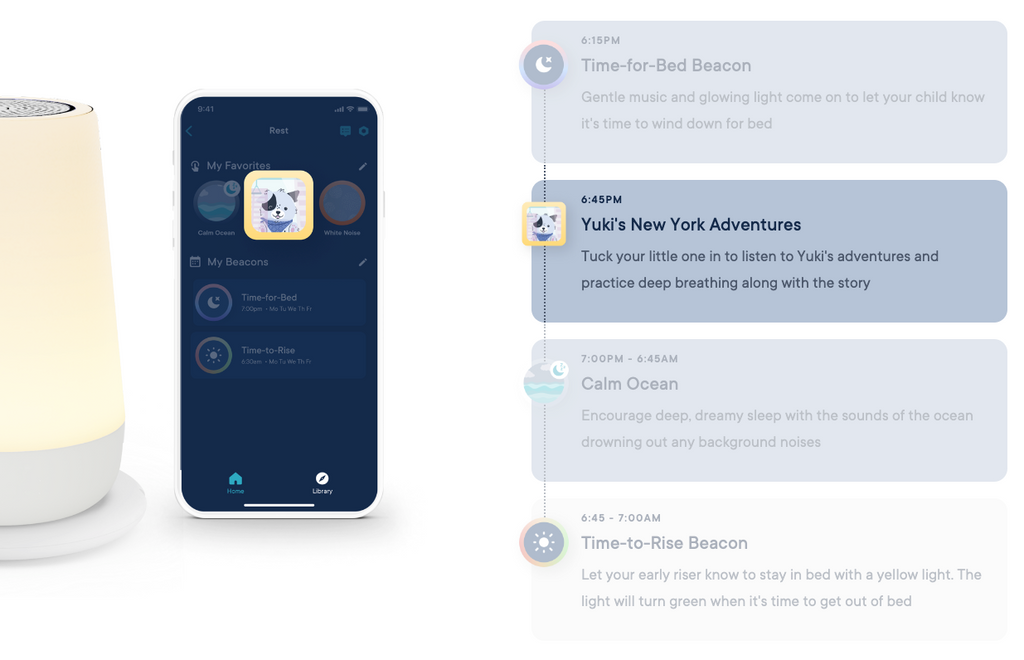 Hatch Rest+ 2nd Gen Sound Machine and Night Light with Recharging Base