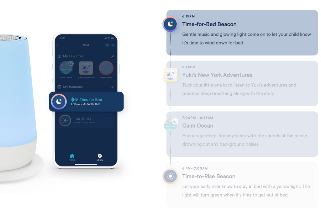 Hatch Rest+ 2nd Gen Sound Machine and Night Light with Recharging Base